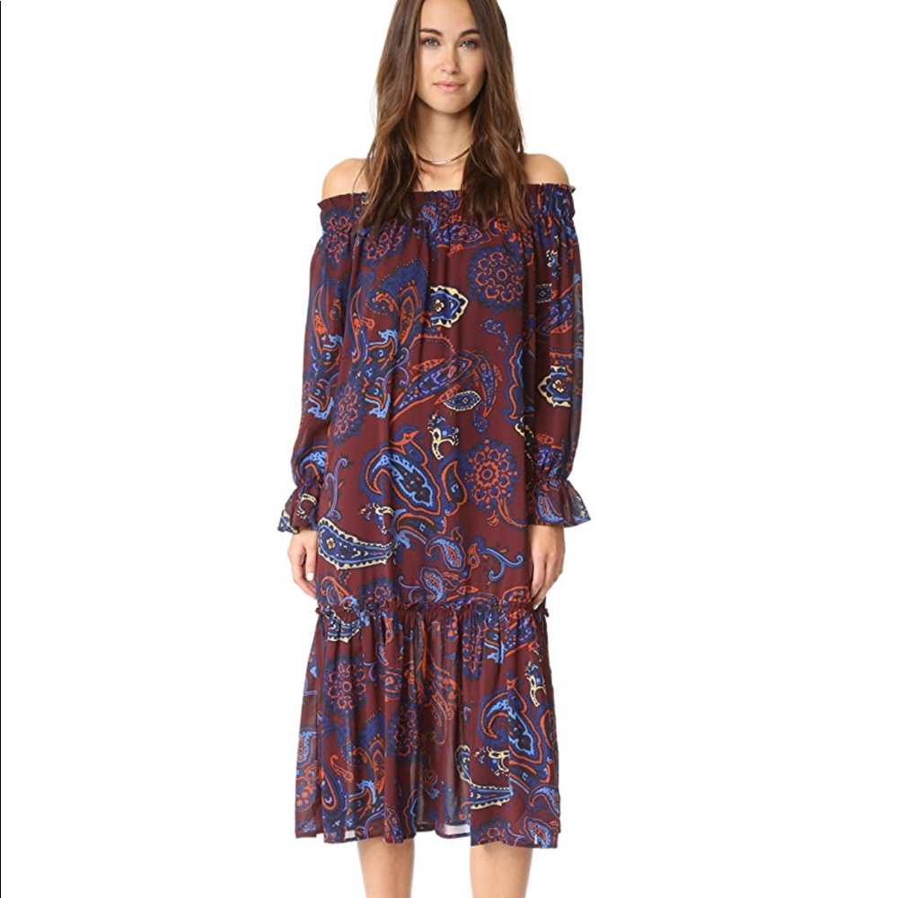 Off shoulder midi dress